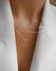 Loving Heart drop necklace gold