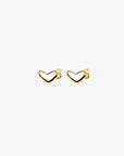 Loving Heart medium studs gold