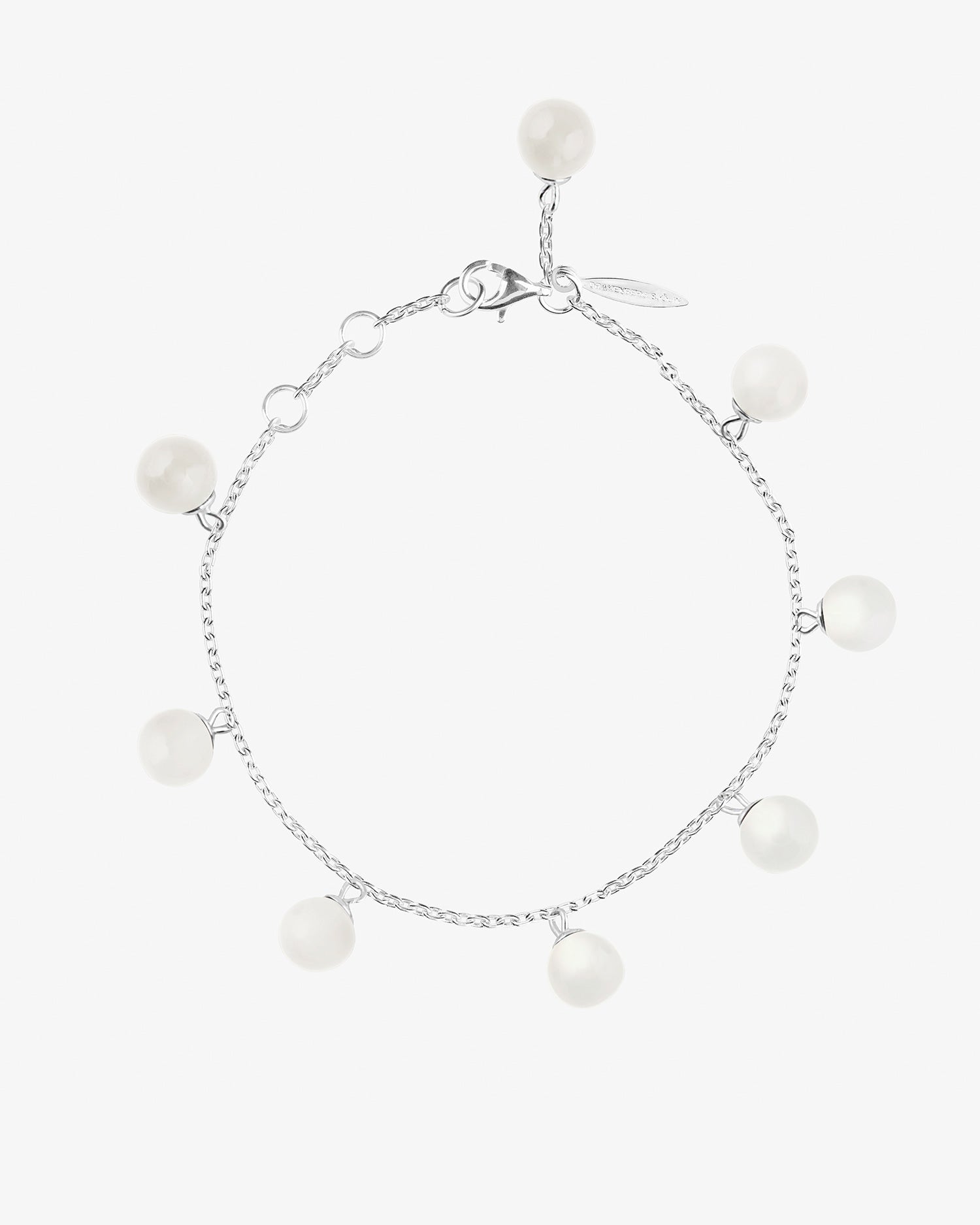 Moon bracelet silver white