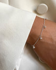 New Bud drop full bracelet silver