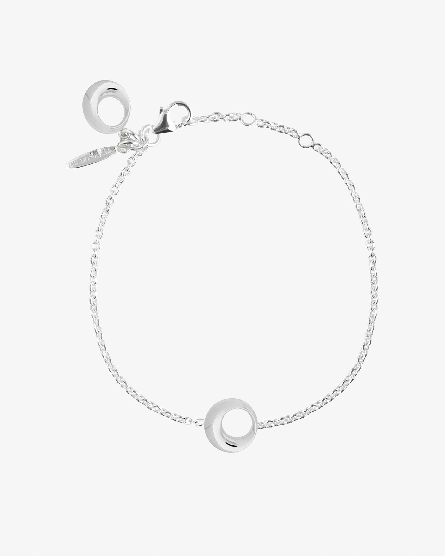 Orbit drop bracelet silver
