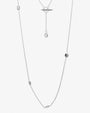 Pebbles necklace long silver