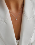 Petite Pearl single necklace silver