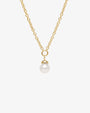 Petite Pearl single necklace gold