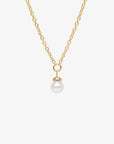 Petite Pearl single necklace gold
