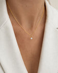 Petite Pearl single necklace gold