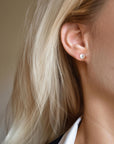 Petite Pearl single studs silver