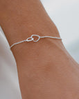 Together drop bracelet silver