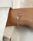 Water Flow small bracelet silver