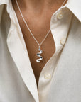Water Flow small necklace silver