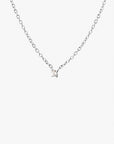 Diamond Sky drop necklace silver