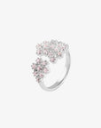 Frost ring rose quartz silver