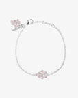 Frost single bracelet silver rose quartz