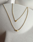 Loving Heart drop necklace gold