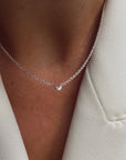 Loving Heart drop necklace silver
